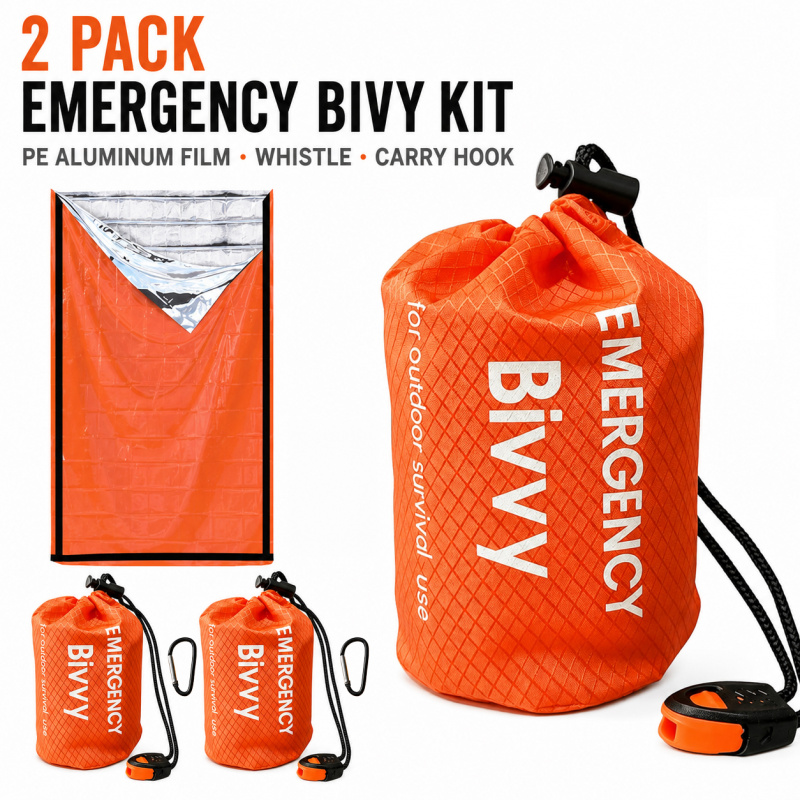 2 Pack Emergency Sleeping Bag, - Bivvy Bag Emergency recension och pris