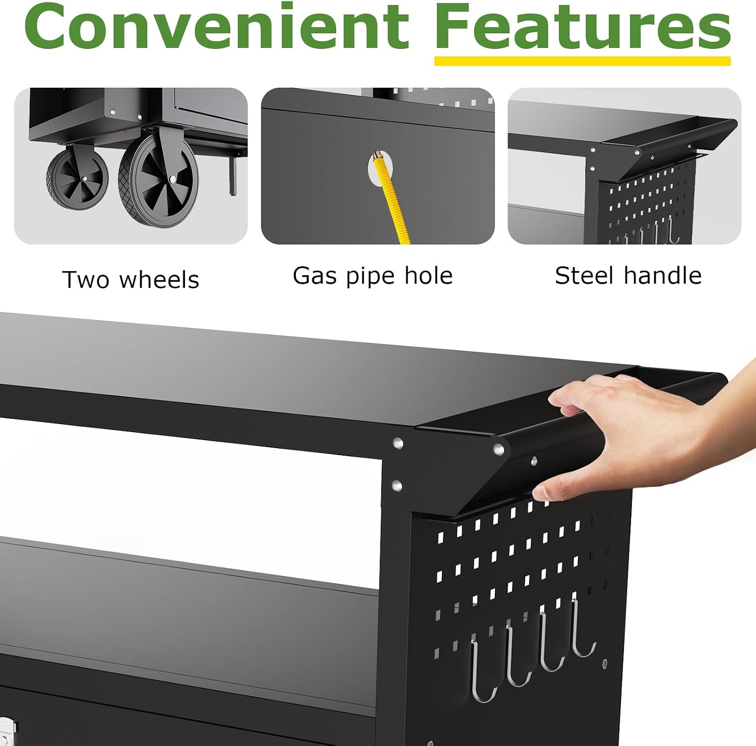 Outdoor Grill Cart Table With  - Outdoor Camping Table With Storage recension och pris