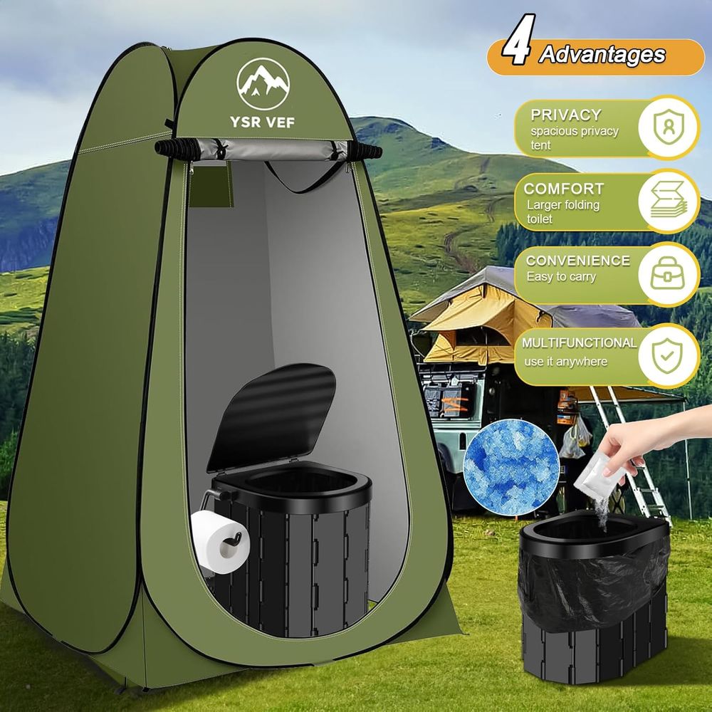 Portable Toilet Kit, Camping T - Outdoor Camping Tent recension och pris