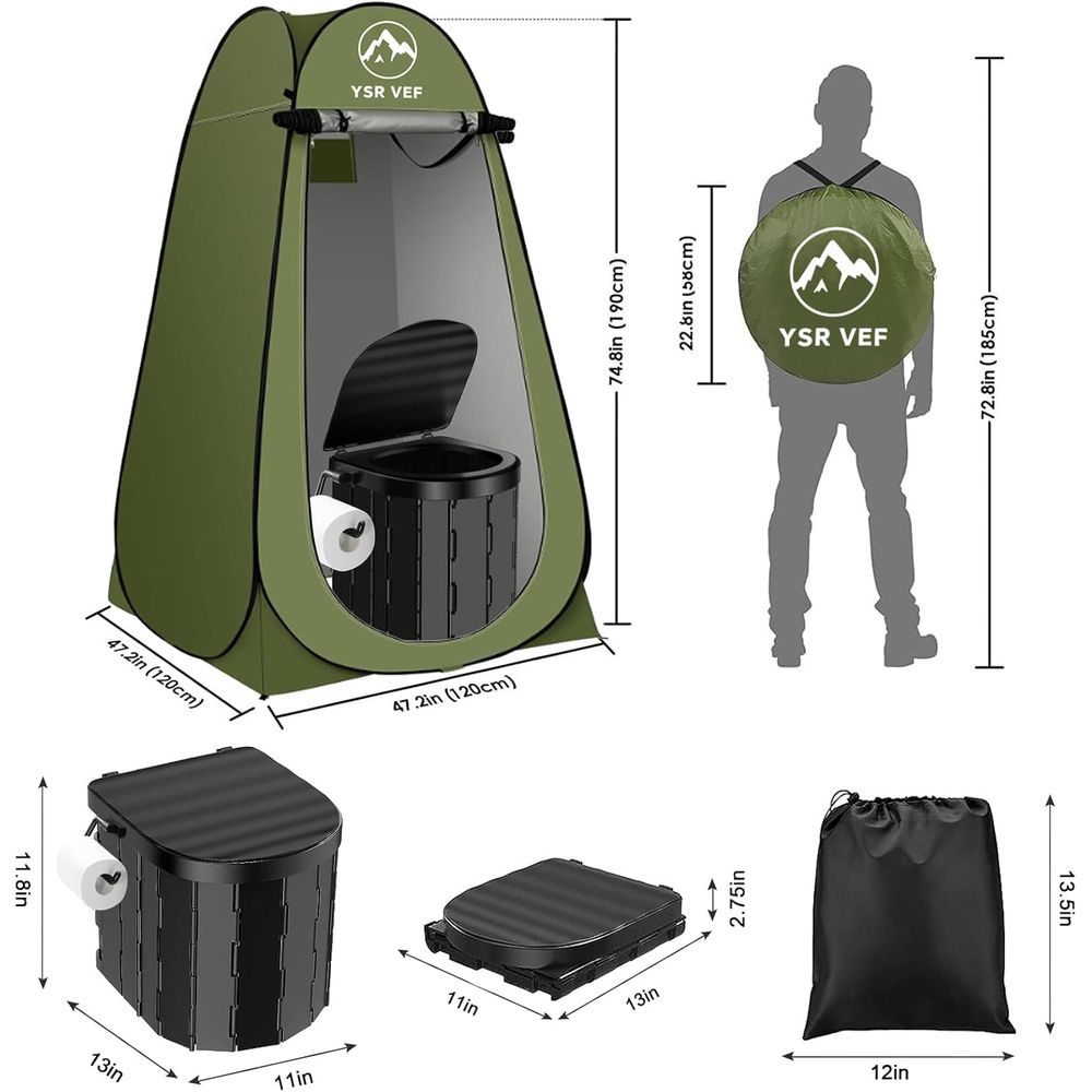 Portable Toilet Kit, Camping T - Outdoor Camping Tent recension och pris