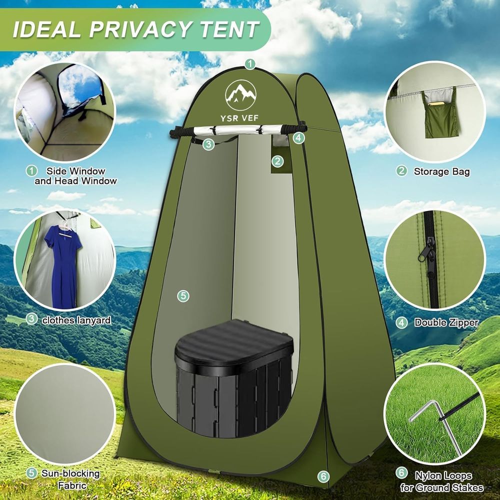 Portable Toilet Kit, Camping T - Outdoor Camping Tent recension och pris