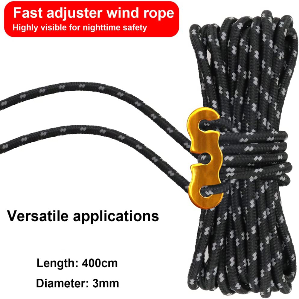 4Pcs Outdoor Guy Lines Tent Co - Outdoor Camping Tarp recension och pris