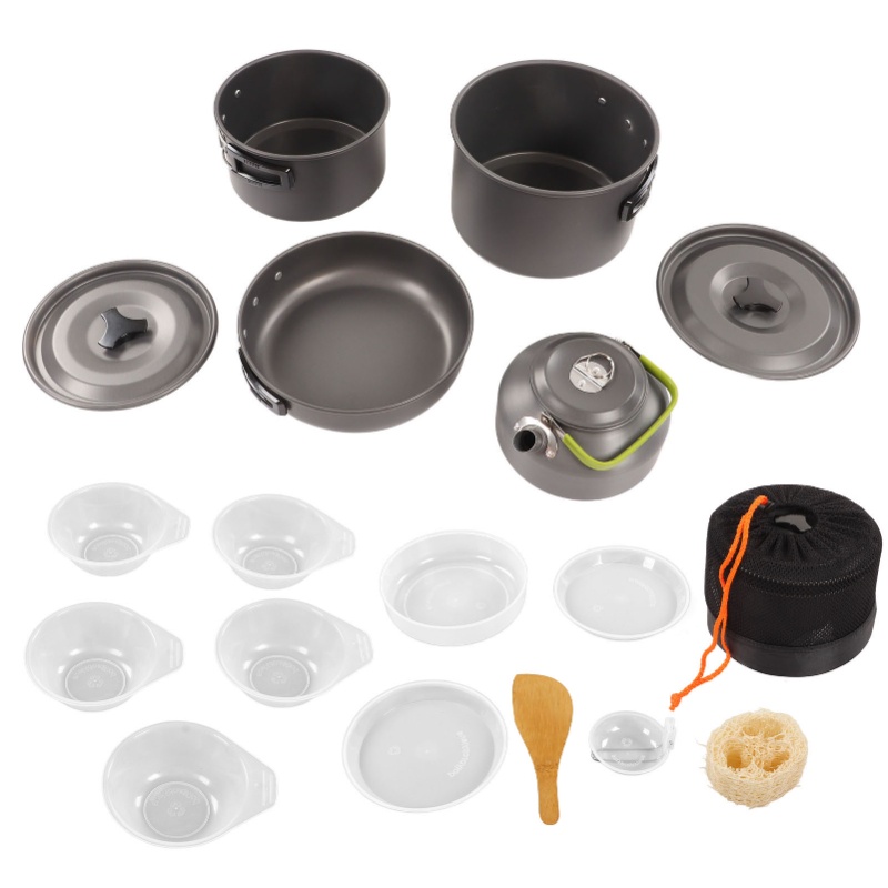 Camping Cookware Kit Portable  - Outdoor Camping Kettle recension och pris