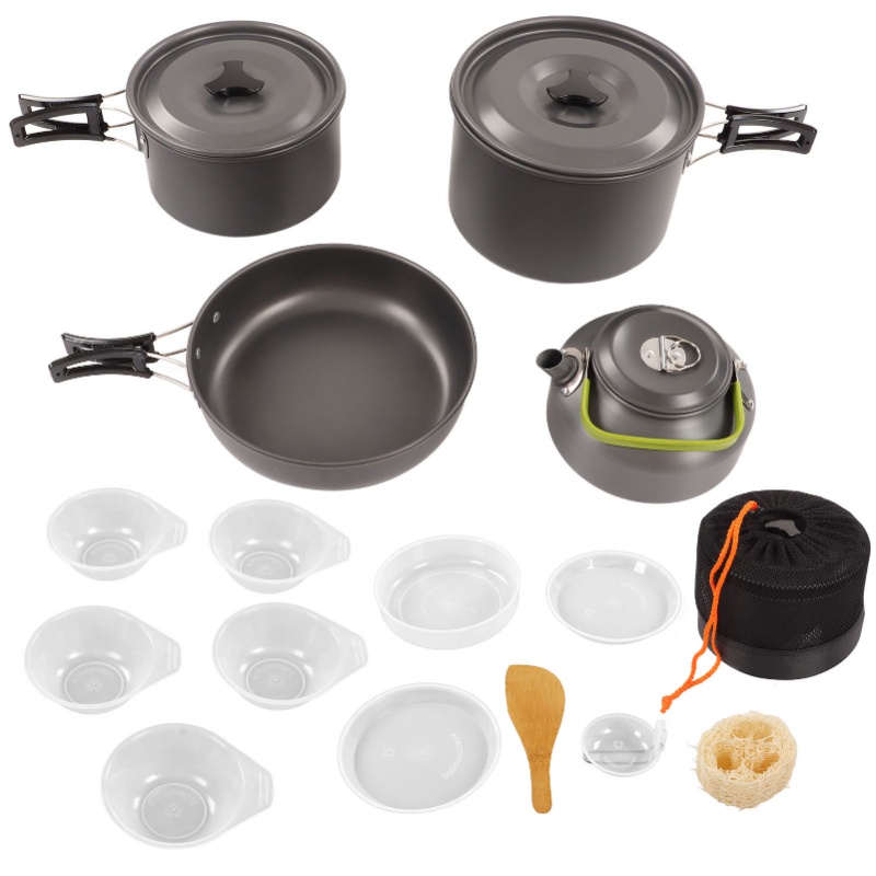 Camping Cookware Kit Portable  - Outdoor Camping Kettle recension och pris