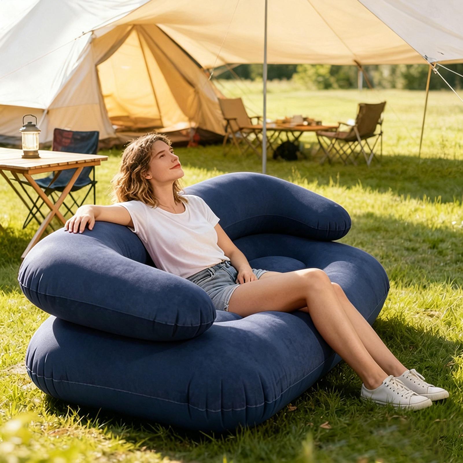 Double Inflatable Air Sofa Two - Outdoor Camping Couch recension och pris