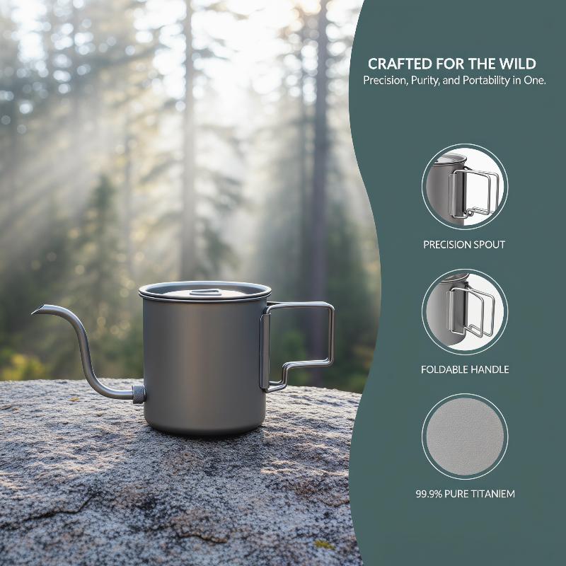 Pure Titanium Gooseneck Pour O - Outdoor Camping Kettle recension och pris