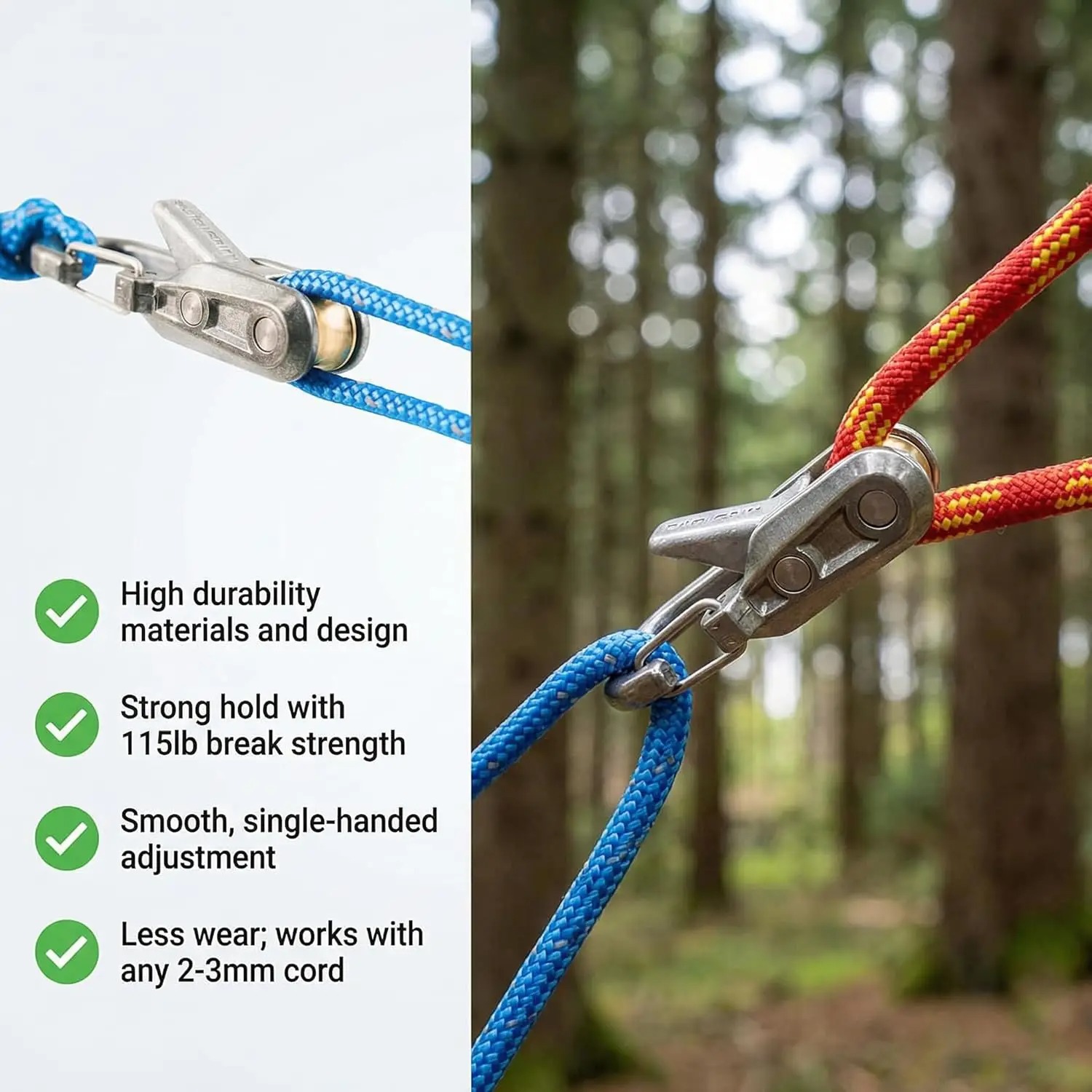 6Pcs Paracord Rope Tensioner K - Outdoor Camping Tarp recension och pris