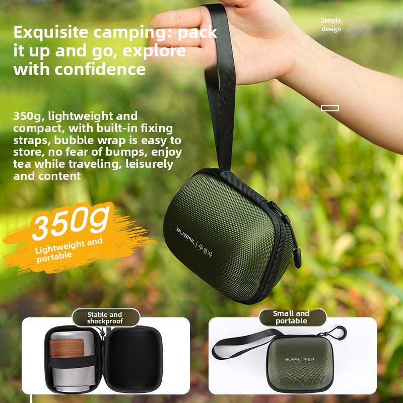 Portable Travel Tea Set with T - Outdoor Camping Kettle recension och pris