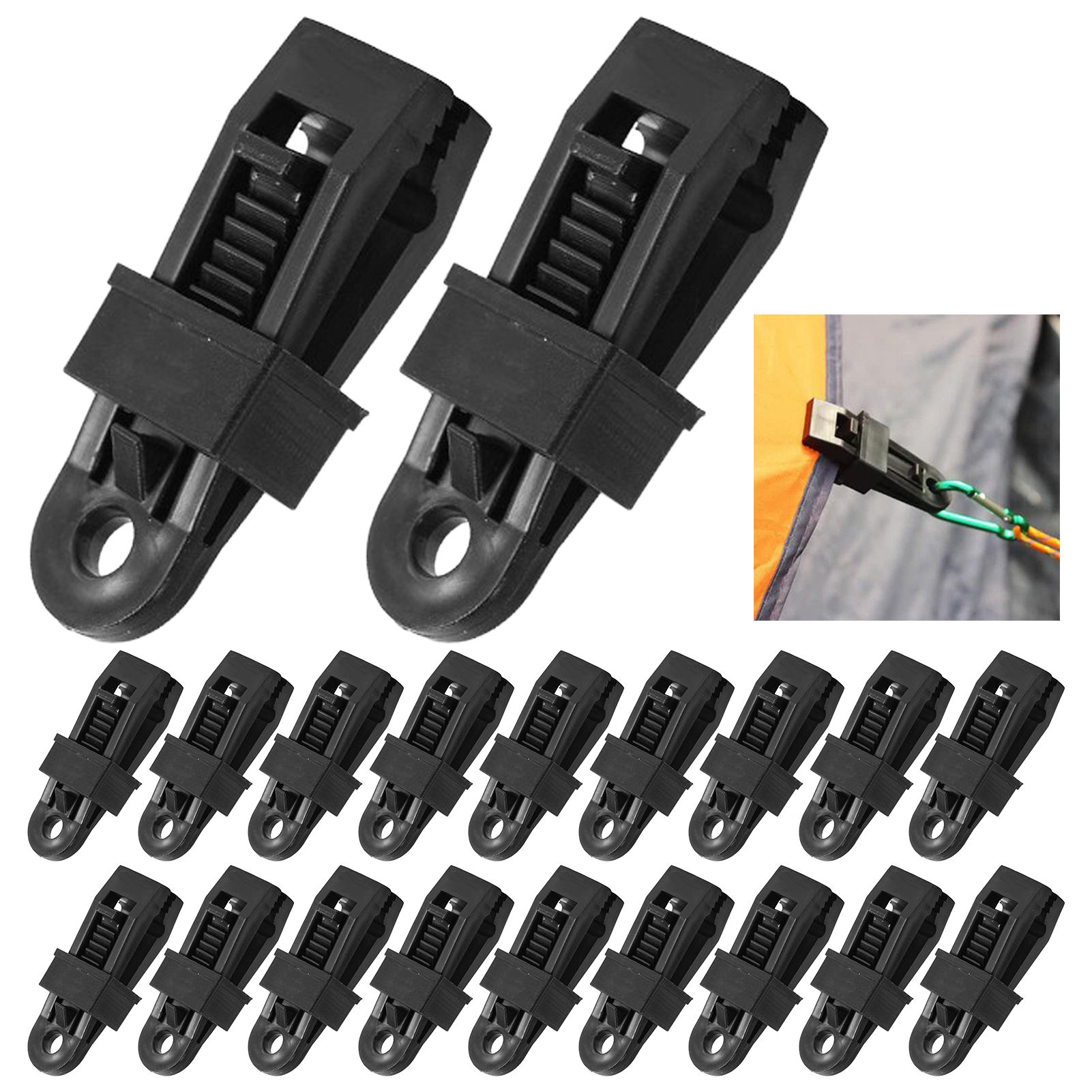 20pcs Sturdy Tent Clips for Ou - Outdoor Camping Tarp recension och pris
