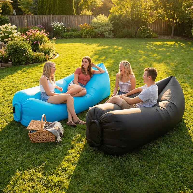 Portable Inflatable Sofa Loung - Outdoor Camping Couch recension och pris