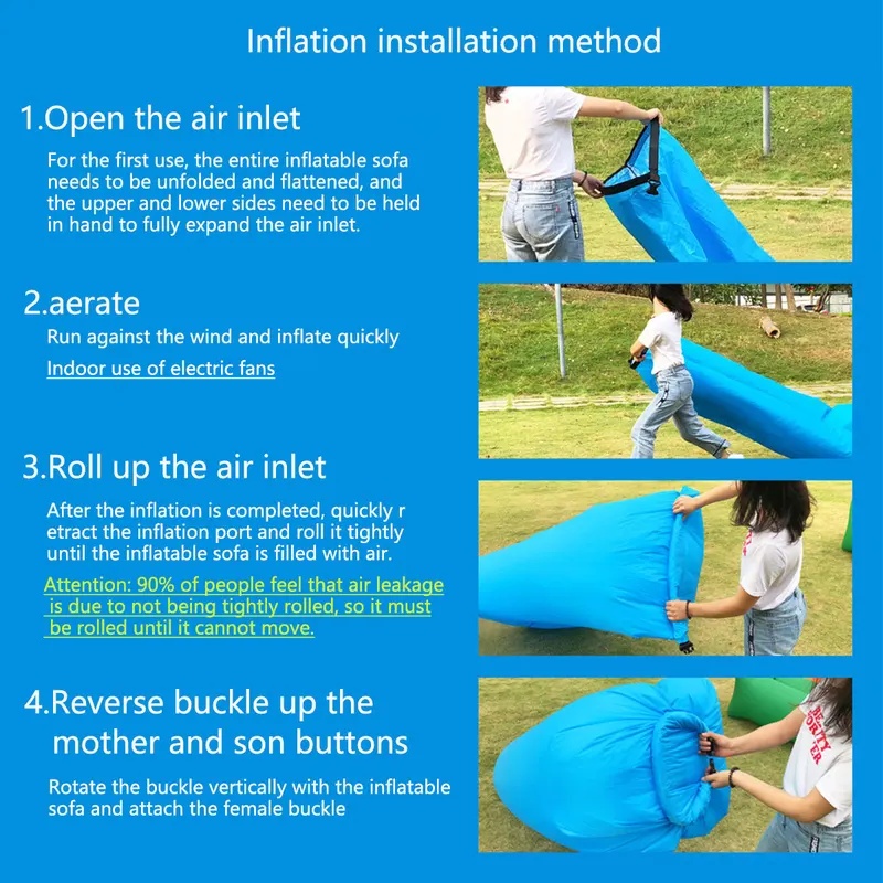 Portable Inflatable Sofa Loung - Outdoor Camping Couch recension och pris