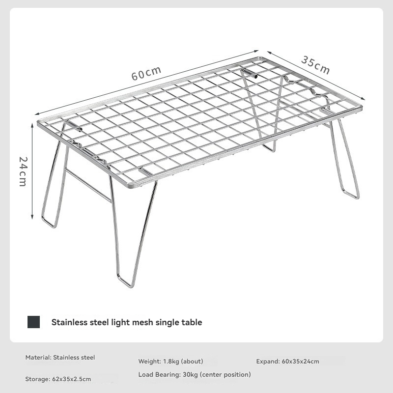 CAMPINGMOON Stainless Steel Li - Outdoor Camping Table With Storage recension och pris